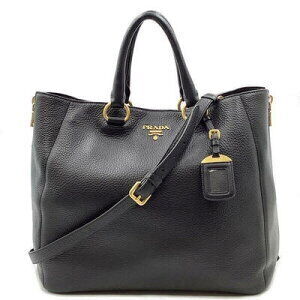 Prada Shoulder Bag Leather Nero Black